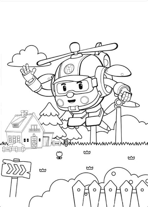 Robocar Poli 1 Coloring - Play Free Coloring Game Online