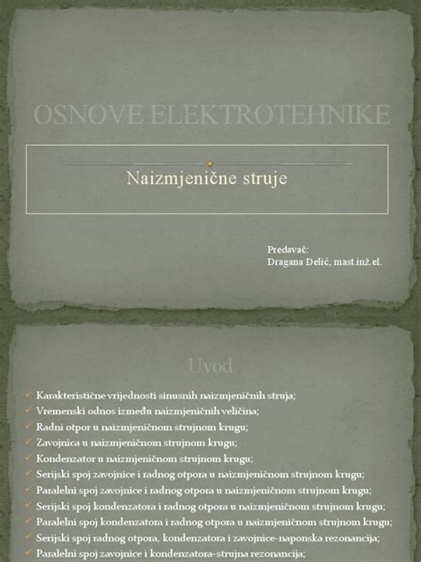 Naizmjenične Struje | PDF