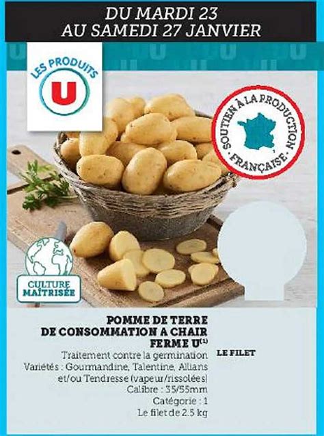 Promo Pomme De Terre De Consommation à Chair Ferme U chez Hyper U