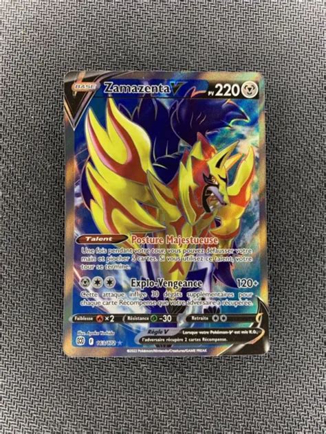 CARTE POKÉMON ZAMAZENTA V Full Art 163 172 EB Stars étincelantes Neuf