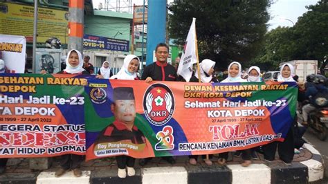 Sambut HUT Kota Depok DKR Gelar Aksi Simpatik Cabut Status Pandemi