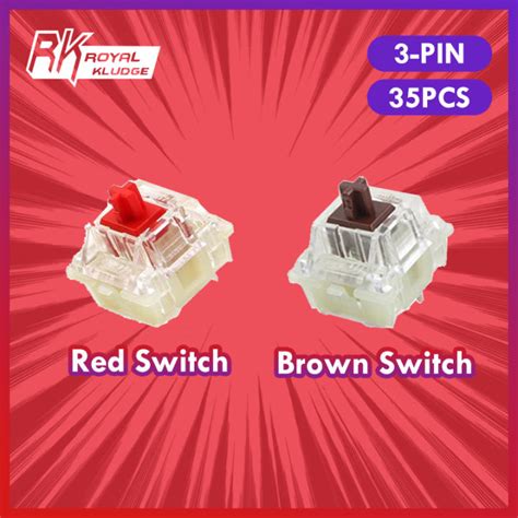 Manila In Stock Royal Kludge Switch 3 Pin Hot Swappable For Mechanical Keyboard Game Keyboard