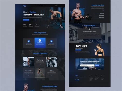 Gym Landing Page By Ms Tanjila On Dribbble