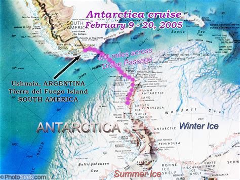 Map Cruise From Ushuaia Tierra Del Fuego Argentina To Antarctic