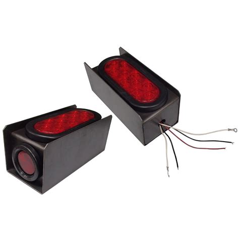 Raparts Steel Trailer Light Boxes With Led Red Side Lite Led