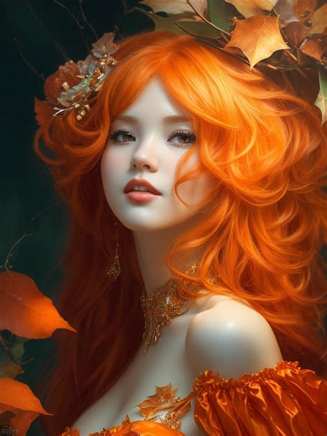 Orange Hair Woman Under The Mistle 3 1 By Arrojado On Deviantart