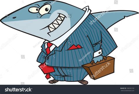 Cartoon Shark Business Suit เวกเตอร์สต็อก ปลอดค่าลิขสิทธิ์ 186595193 Shutterstock