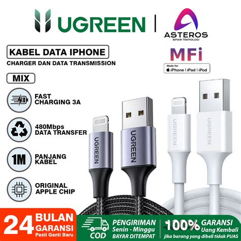 Jual Kabel Data Iphone Ipad Usb Lightning MFI FAST Charging 2 4A UGREEN