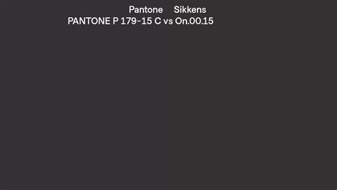 Pantone P 179 15 C Vs Sikkens On 00 15 Side By Side Comparison