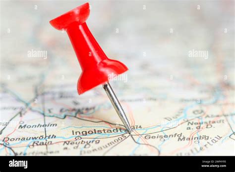 Ingolstadt Germany Pin On Map Stock Photo Alamy