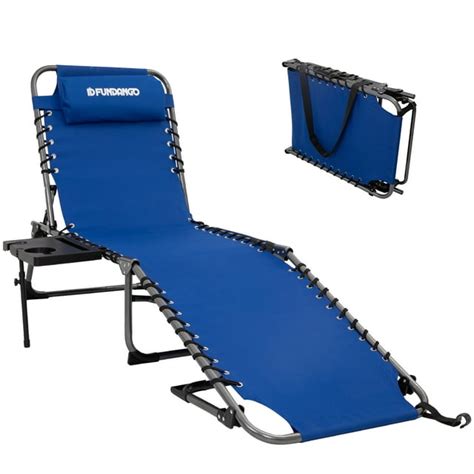Fundango Folding Chaise Lounge 5 Positions Adjustable Beach Lounge