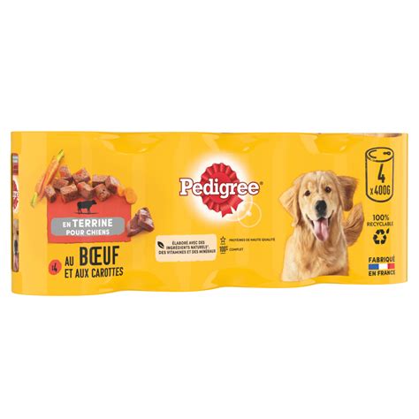 Pedigree Boîtes En Terrine Au Boeuf Et Aux Carottes Pour Chien Adulte