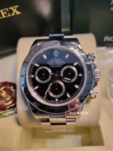 Rolex Cosmograph Daytona Mm Steel Bezel Black Dial Ref