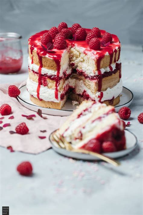 Himbeer Biskuit Torte Fräulein Meer backt