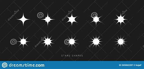 Universal Vector Star Shapes Set Collection Geometric Basic Stars