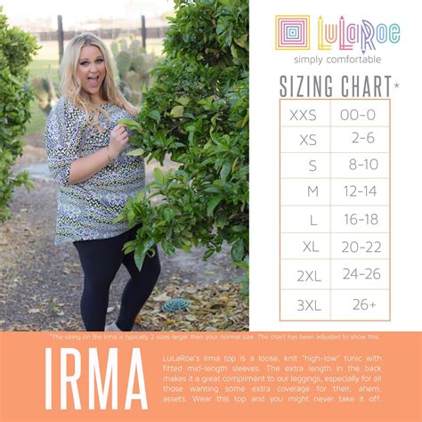 Lularoe Sizing Chart Irma Lularoe Sizing Lularoe High Low