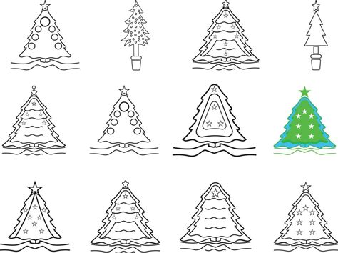 Merry Christmas Tree design new concept Editable Vector File 16271426 ...