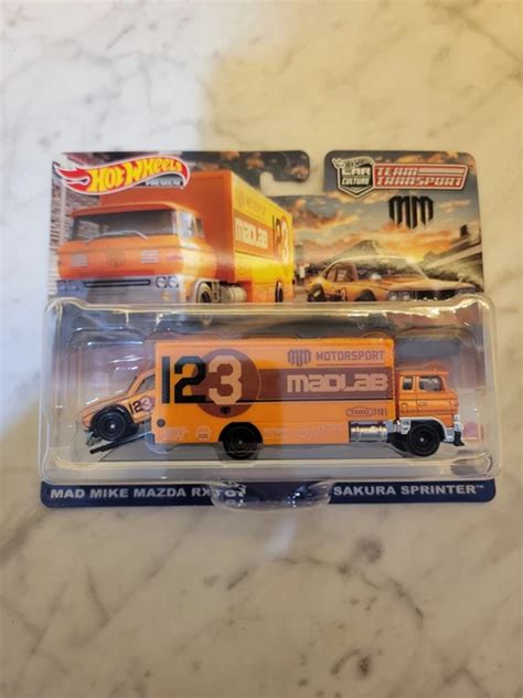 HOT WHEELS Team Transport Mad Mike Mazda Rx Gt Sakura Sprinter EUR PicClick FR