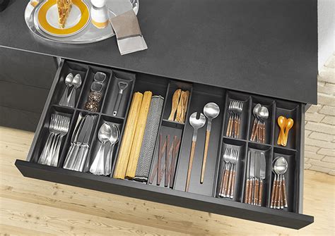 Blum Ambia Line Cutlery Insert In Carbon Black