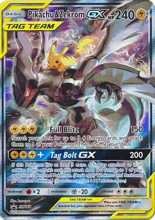 Pokemon Sun Moon Promo Single Card Ultra Holo Rare Pikachu Zekrom Gx