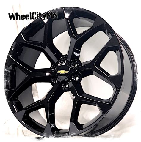 Inch Gloss Black Snowflake Chevy Silverado Oe Replica Wheels