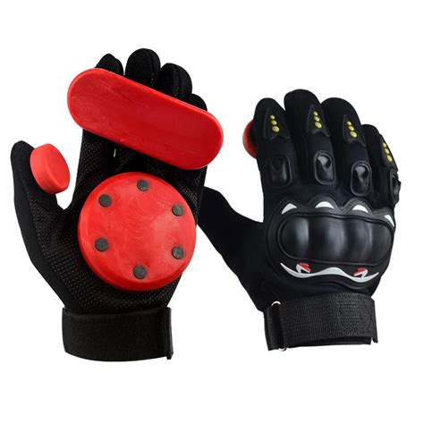 Kufun Slide Gloves Fire Stone Flint Spark Longboard Skateboard Gloves