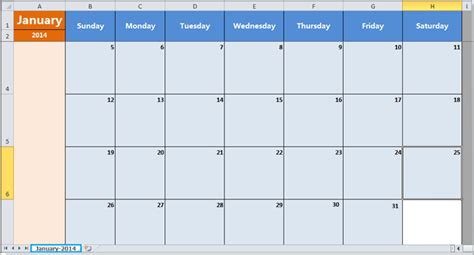 Quickly Insert A Monthly Or A Yearly Calendar In Excel