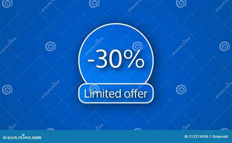 Blue Limited Offer Banner Stock Vector Illustration Of Element 212274598