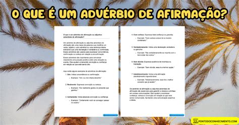 Arquivo de O que é um Advérbio de afirmação O que é um Advérbio de