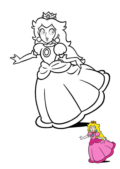 Coloriage Princesse Peach Coloriage Gratuit Imprimer Dessin