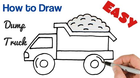 Dump Truck Drawing For Kids