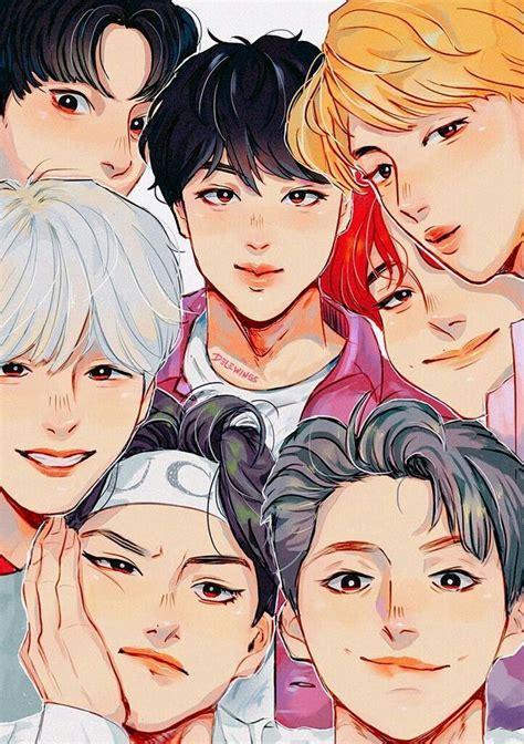 Weptoon Fanart ويبتون فان ارت Bts drawings Bts fanart Bts