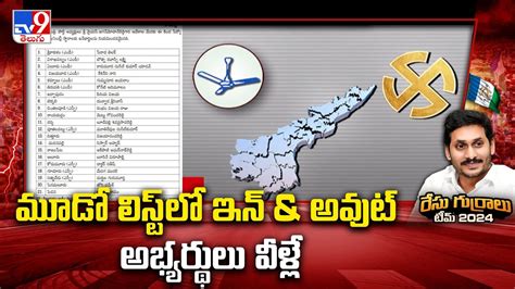 YSRCP Third List Released మడ లసట ల ఇన అవట అభయరథల