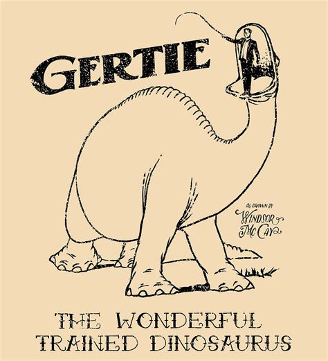 Gertie The Dinosaur 1914 Animation Film History Painting by Joe Taylor ...