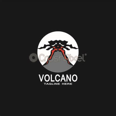 Volcano eruption logo vector illustration - stock vector 4534412 ...