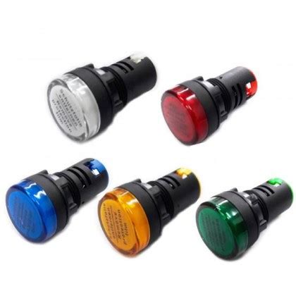 22mm Indicator Pilot Lamp Light 12V AD16 22DS Red Green Blue Orange White