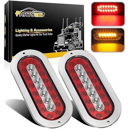 Amazon Partsam Pcs Oval Led Trailer Tail Lights With