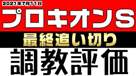 【プロキオンステークス2021】調教全頭評価＆ランキング1～3位を発表！a～d評価。追い切りが良かった馬は？調教を解説＆評価。最終追い切り