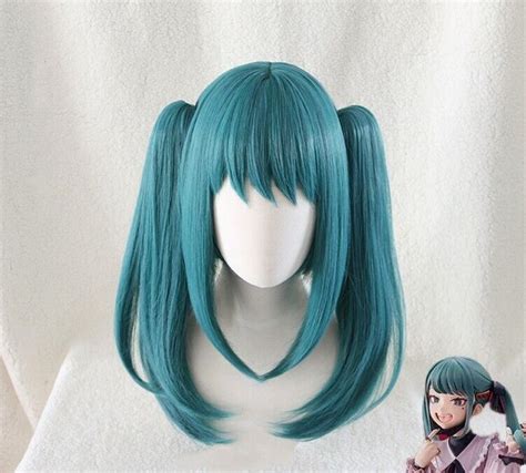 Vocaloid Hatsune Miku Vampire Cosplay Wig Green 45cm Tails Cosreplay