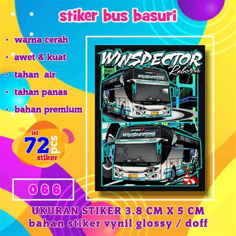 Jual Stiker Bus Basuri Winspector Reborn Warna Cerah Kuat Tidak