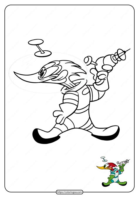 Woody Woodpecker Coloring Pages Free Pdf Printables