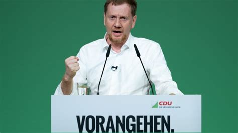 Migration Sachsens CDU Ministerpräsident fordert eigene Grenzpolizei