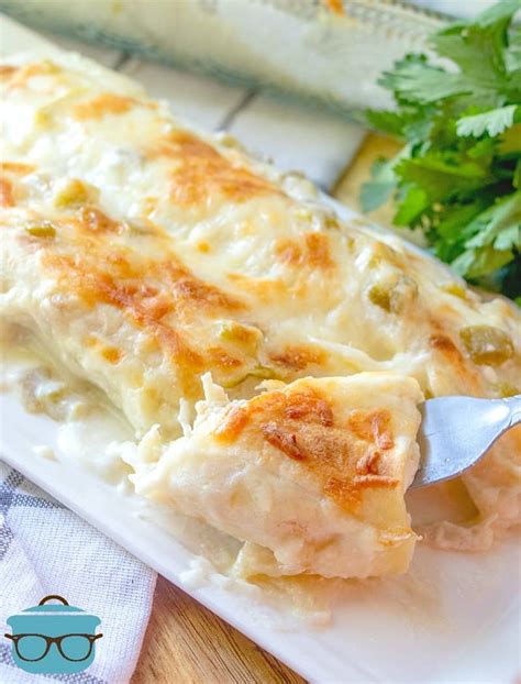 Easy Creamy White Chicken Enchiladas