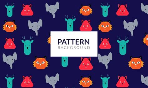 Premium Vector | A pattern background with animals