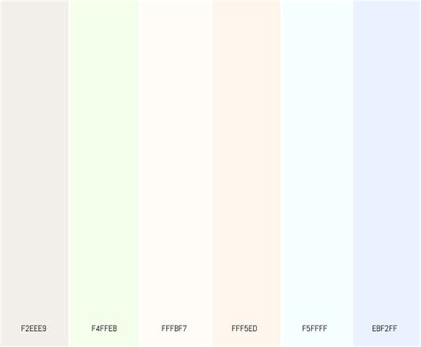 super light pastels pastel color palettes