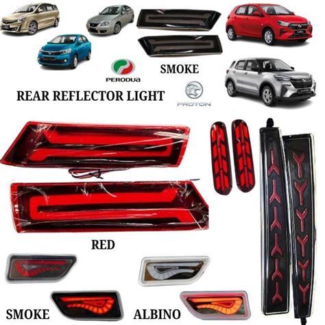 Perodua Proton Car LED Rear Bumper Reflector Brake Lamp LED Light Lampu