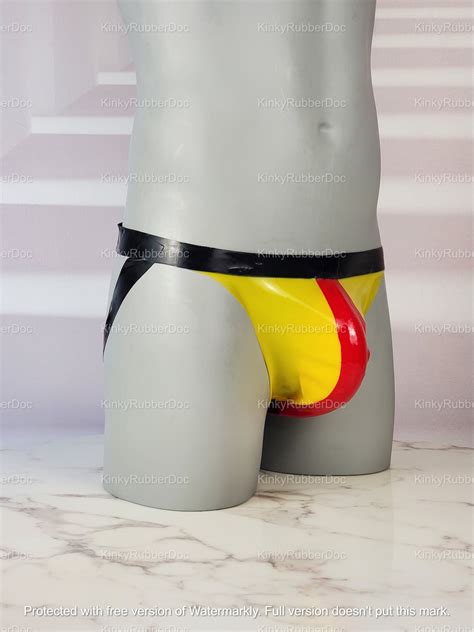 Latex Jockstrap Fetish Rubber Big Bulge Rubber Gear Gay Fetish