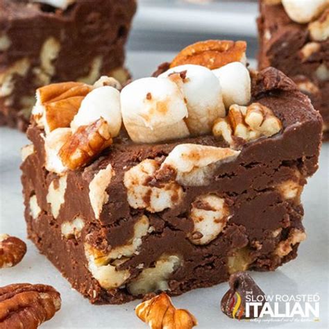 Easy Homemade Rocky Road Fudge 6 Ingredient Recipe The Slow Roasted Italian