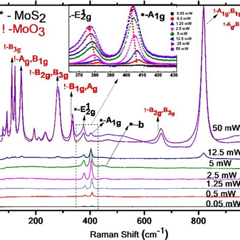 Raman Spectra For The Hydrothermally Synthesized H Mos Nanoflakes For