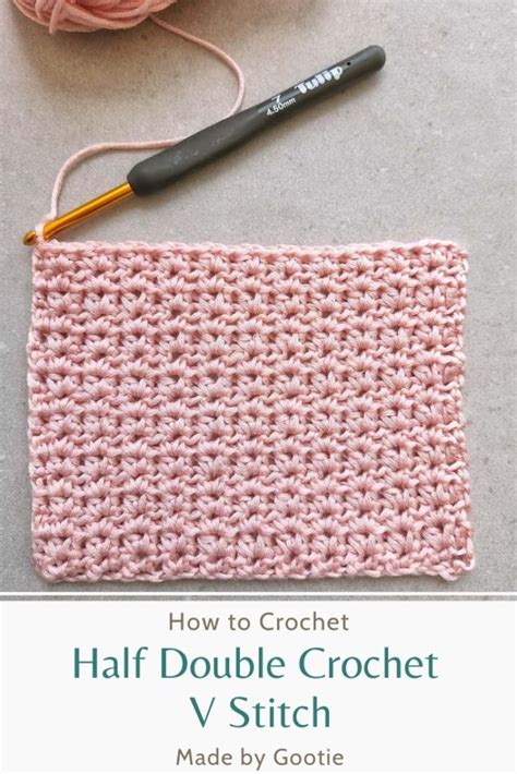 Half Double Crochet V Stitch Free Crochet Tutorial Made By Gootie